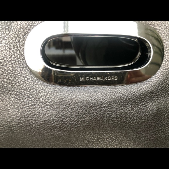 Michael Kors gunmetal Berkley clutch - Picture 3 of 7